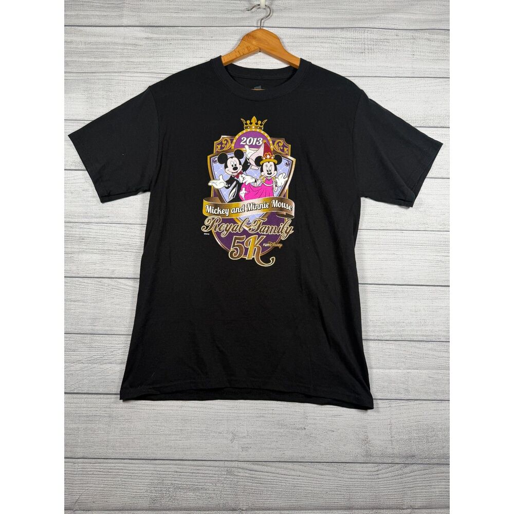 Disney RunDisney 2013 Mickey Minnie Royal Family 5K Black T Shirt M 4117